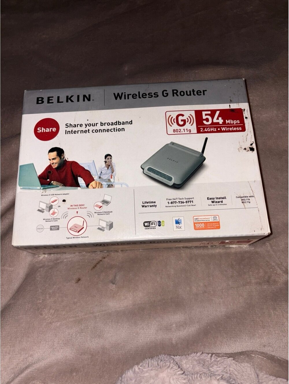 vintage Belkin Wireless G Router (Model F5D7230-4)